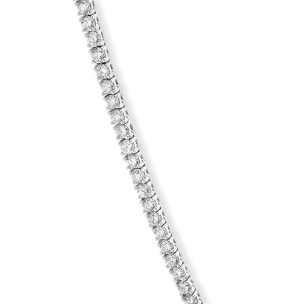 14 Karat White Gold Diamond Tennis Necklace