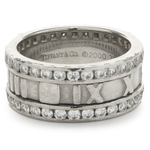 Tiffany & Co. 18 Karat White Gold Diamond Atlas Band