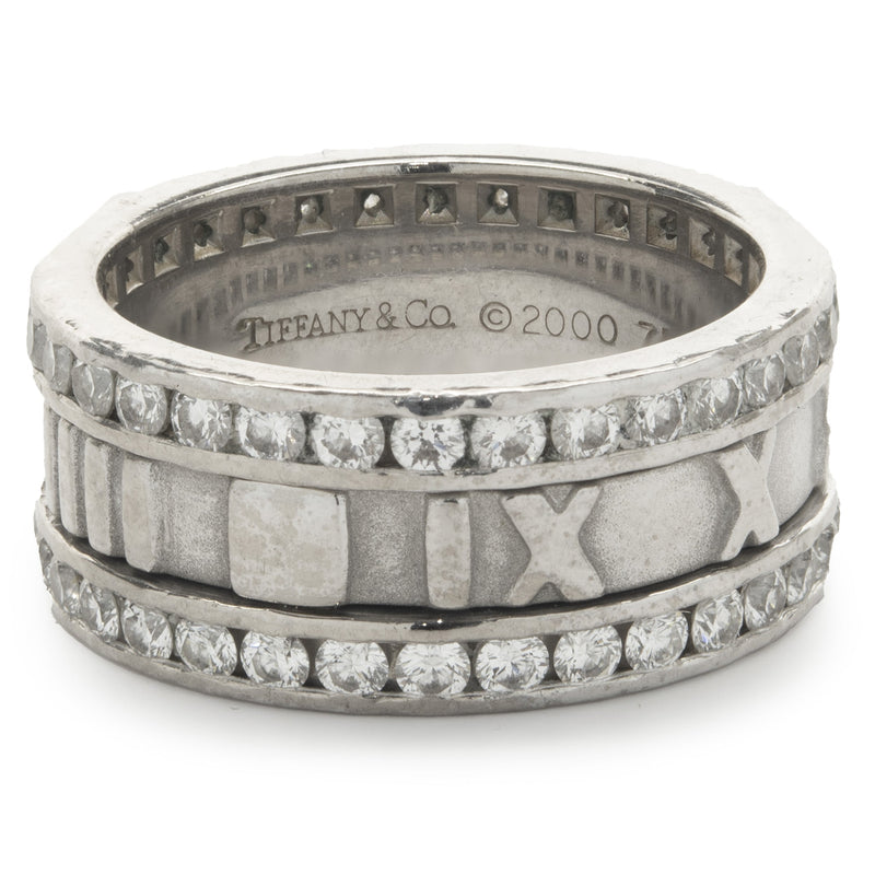 Tiffany & Co. 18 Karat White Gold Diamond Atlas Band