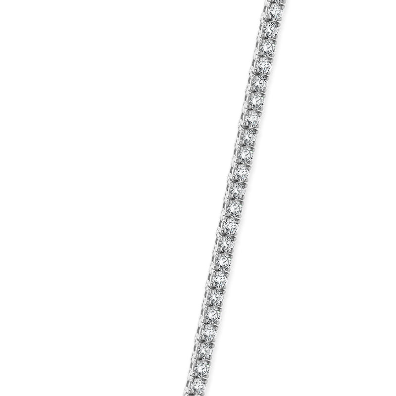 14 Karat White Gold Diamond Tennis Necklace