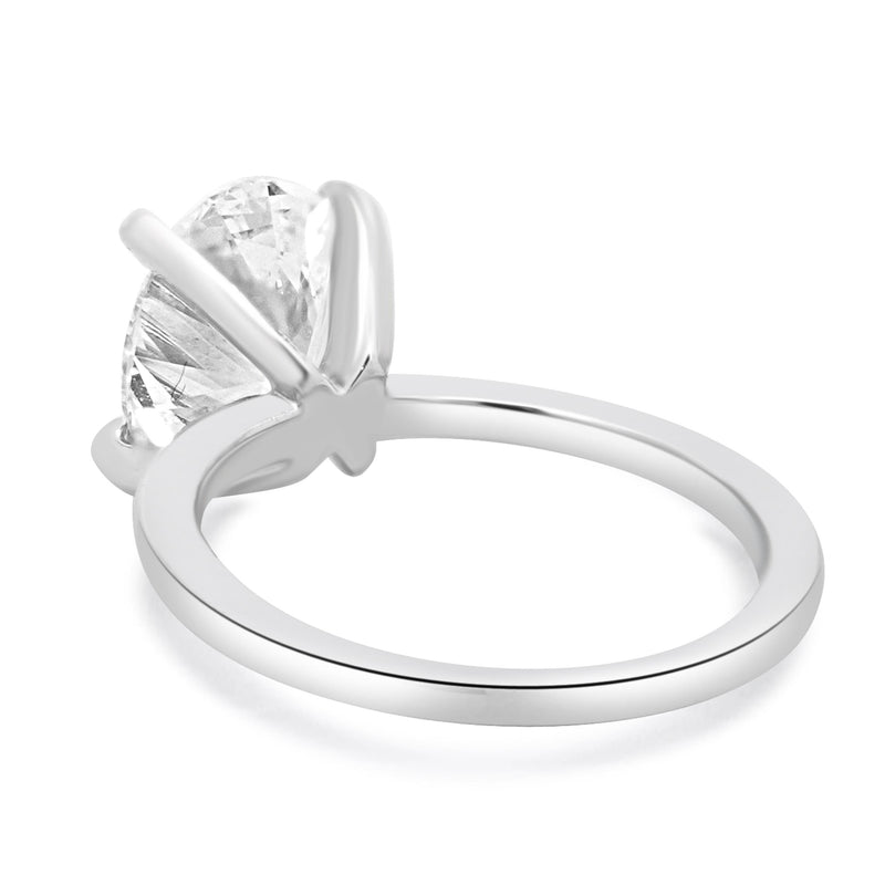 Platinum Oval Cut Diamond Engagement Ring