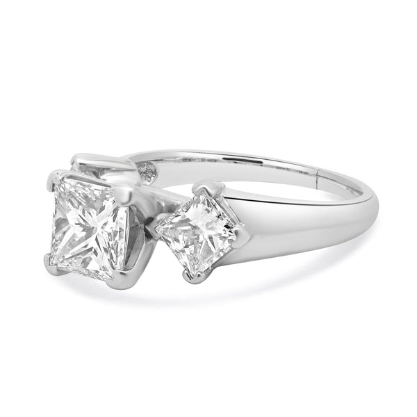 14 Karat White Gold Princess Cut Diamond Engagement Ring