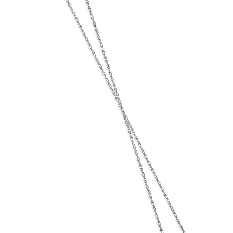 14 Karat White Gold Diamond Solitaire Necklace