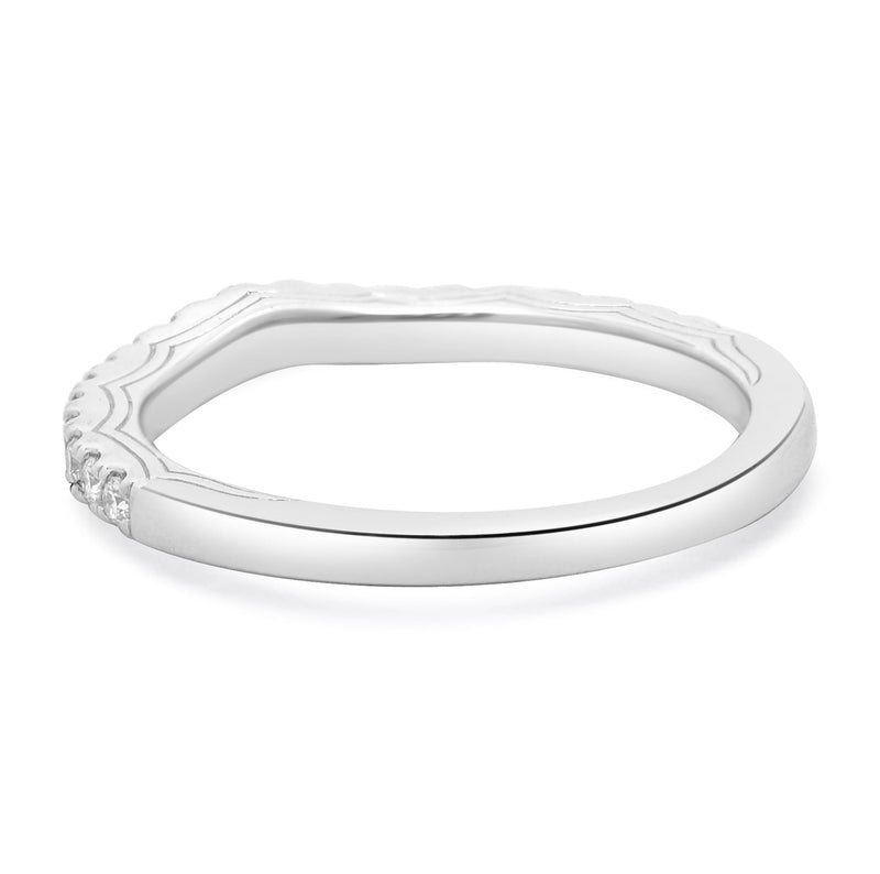 Vera Wang 14 Karat White Gold Contour Band