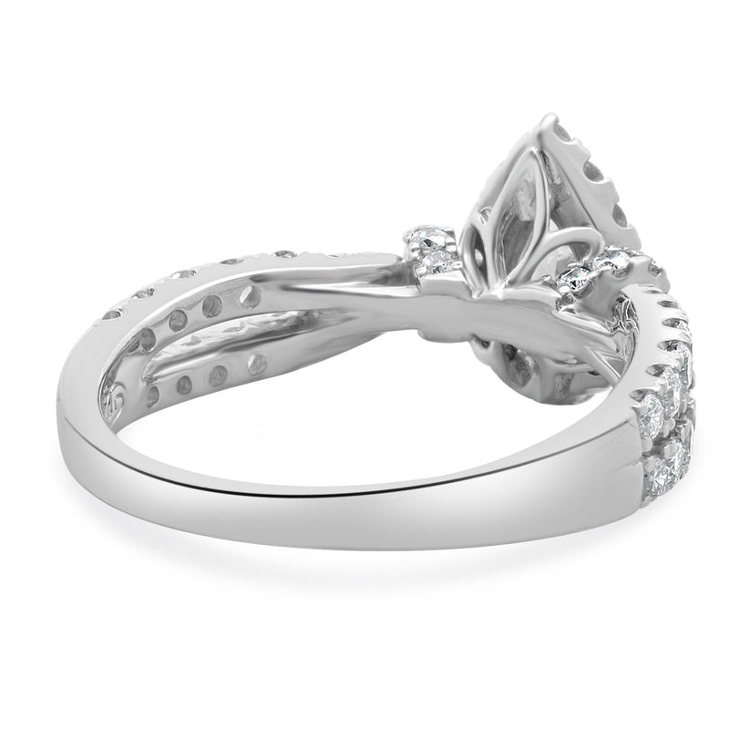 10 Karat White Gold Diamond Engagement Ring