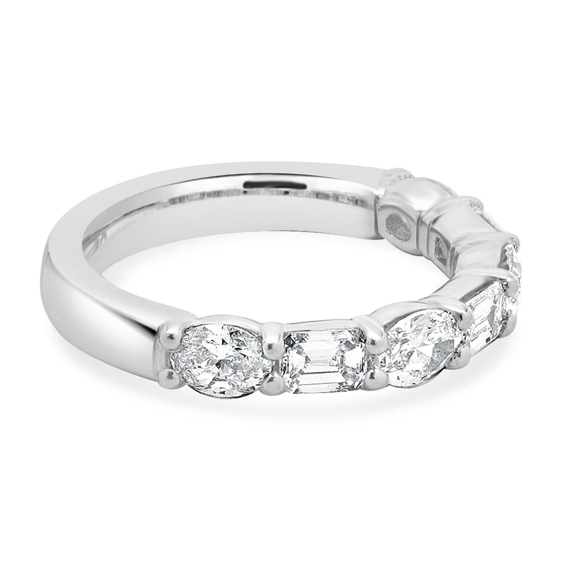 Platinum Mixed Diamond Band
