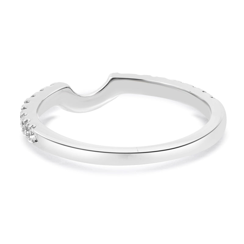 14 Karat White Gold Neil Lane Diamond Contour Anniversary Band