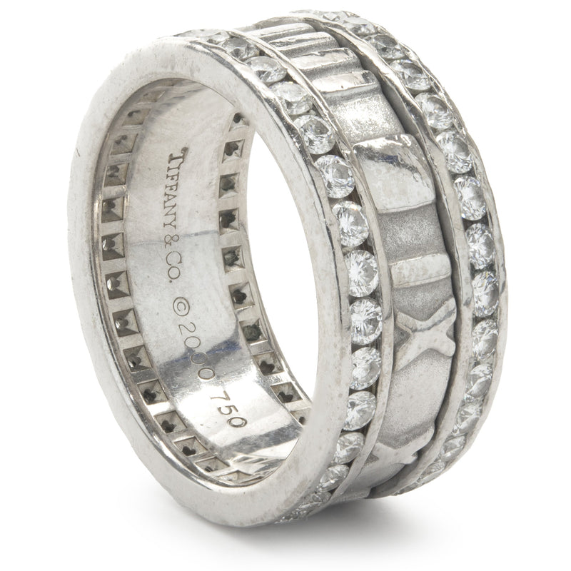 Tiffany & Co. 18 Karat White Gold Diamond Atlas Band