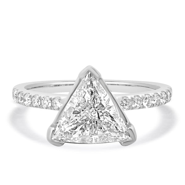 Platinum Trillion Cut Diamond Engagement Ring