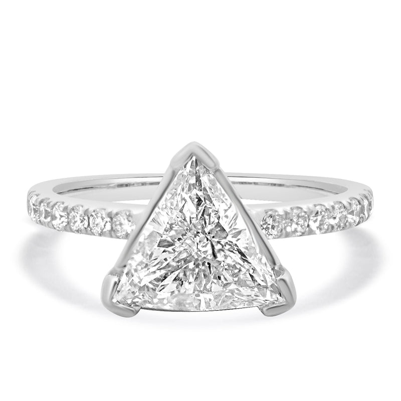 Platinum Trillion Cut Diamond Engagement Ring