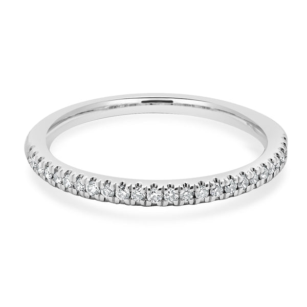14 Karat White Gold Lab Grown Diamond Anniversary Band