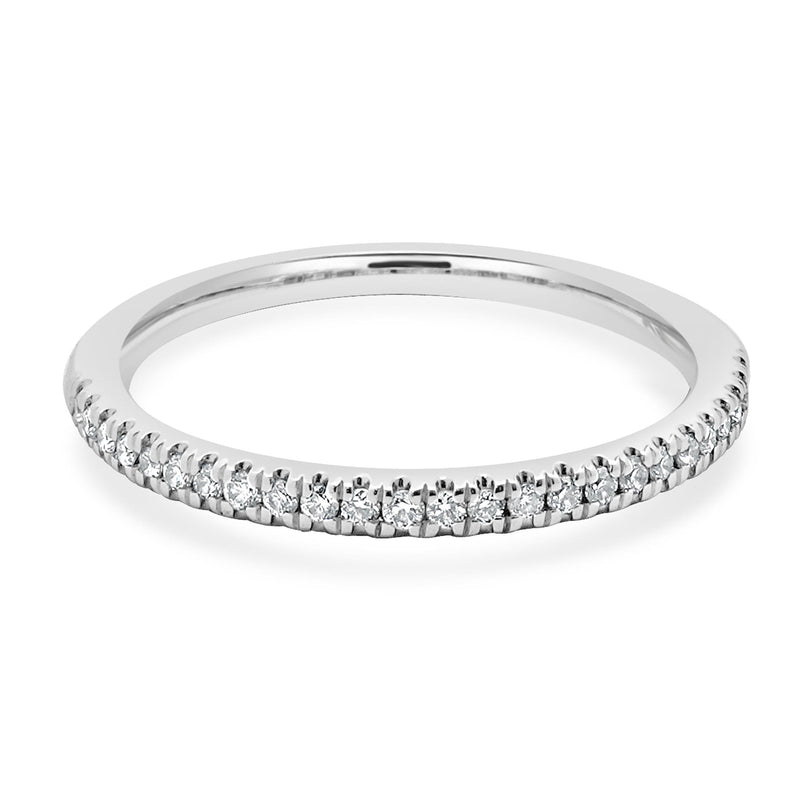 14 Karat White Gold Lab Grown Diamond Anniversary Band