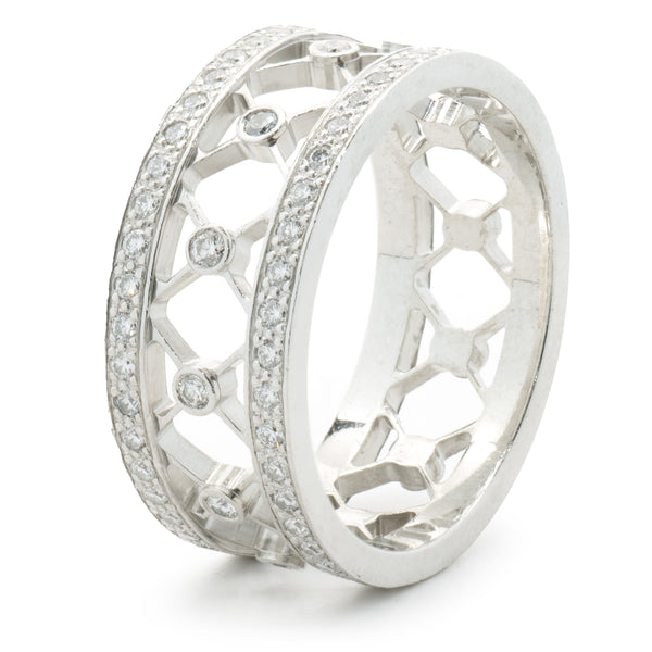 Tiffany & Co. Platinum Diamond Cutout Cigar Band
