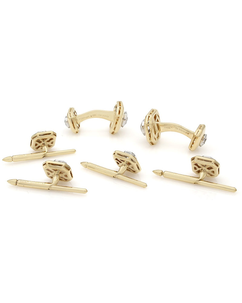 Tiffany & Co. Lucida Diamond Cufflinks and Shirt Studs