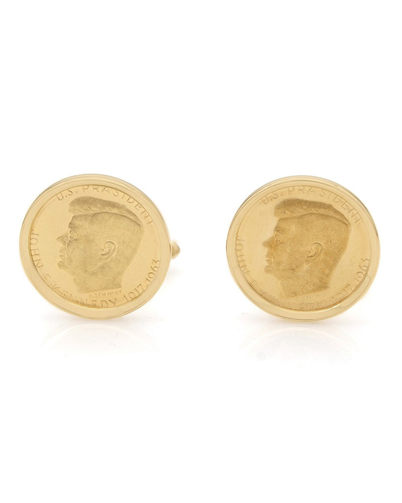 John F Kenndy Bezel Set Cufflinks