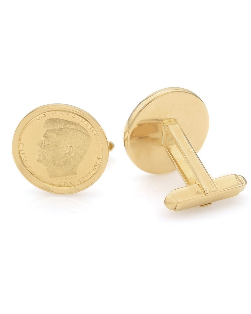 John F Kenndy Bezel Set Cufflinks