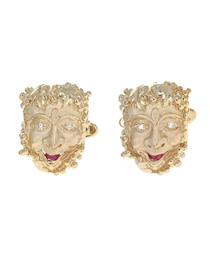 Lucien Piccard Vintage Theatre Mask Cufflinks