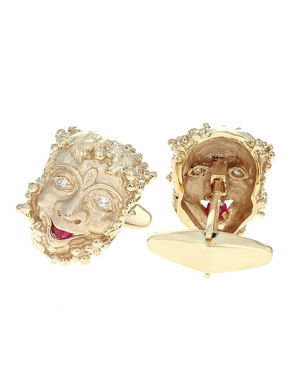 Lucien Piccard Vintage Theatre Mask Cufflinks