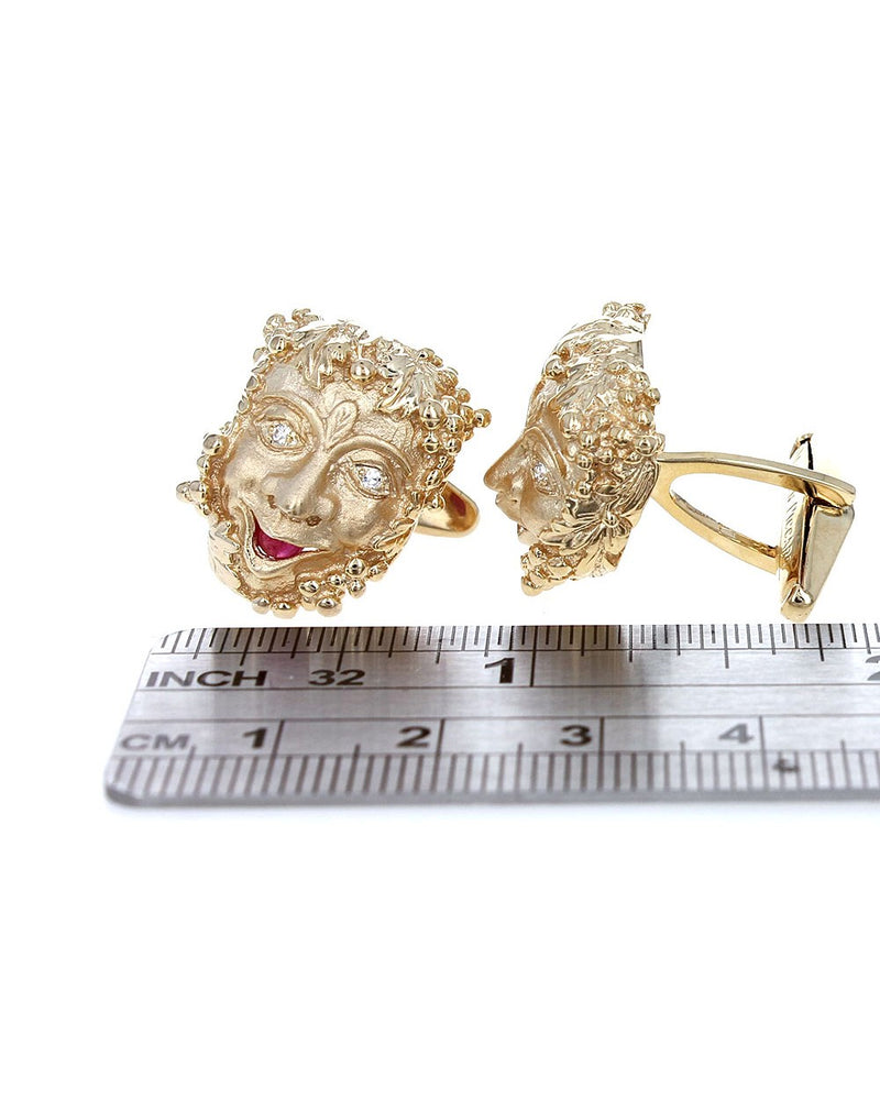 Lucien Piccard Vintage Theatre Mask Cufflinks