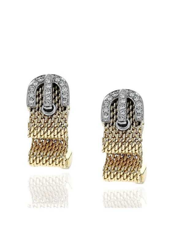 Schilling Vintage Diamond Mesh Cufflinks