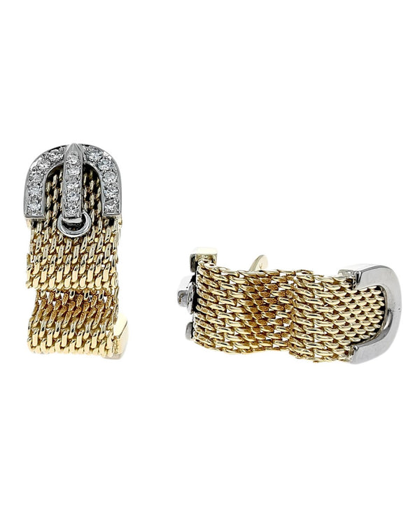 Schilling Vintage Diamond Mesh Cufflinks