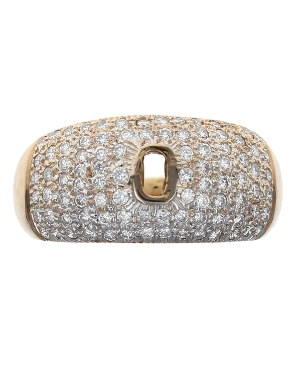 Diamond Pave Dome Semi Mounting Ring