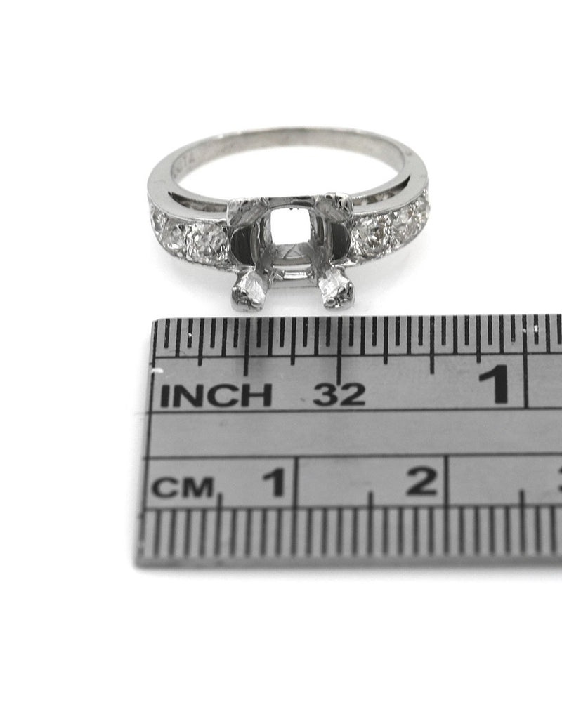 European Cut Diamond Mounting in Platinum