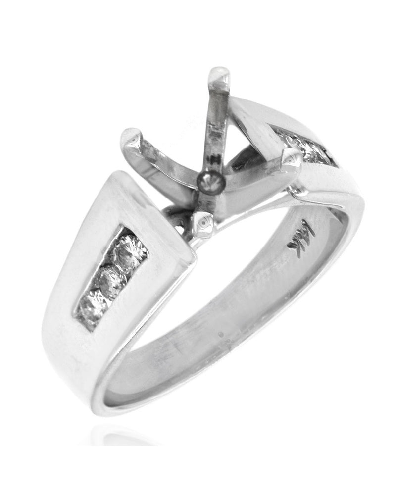 Diamond Semi Mounting in White Gold