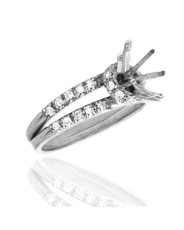 Split Shank Diamond Semi Mount in Platinum