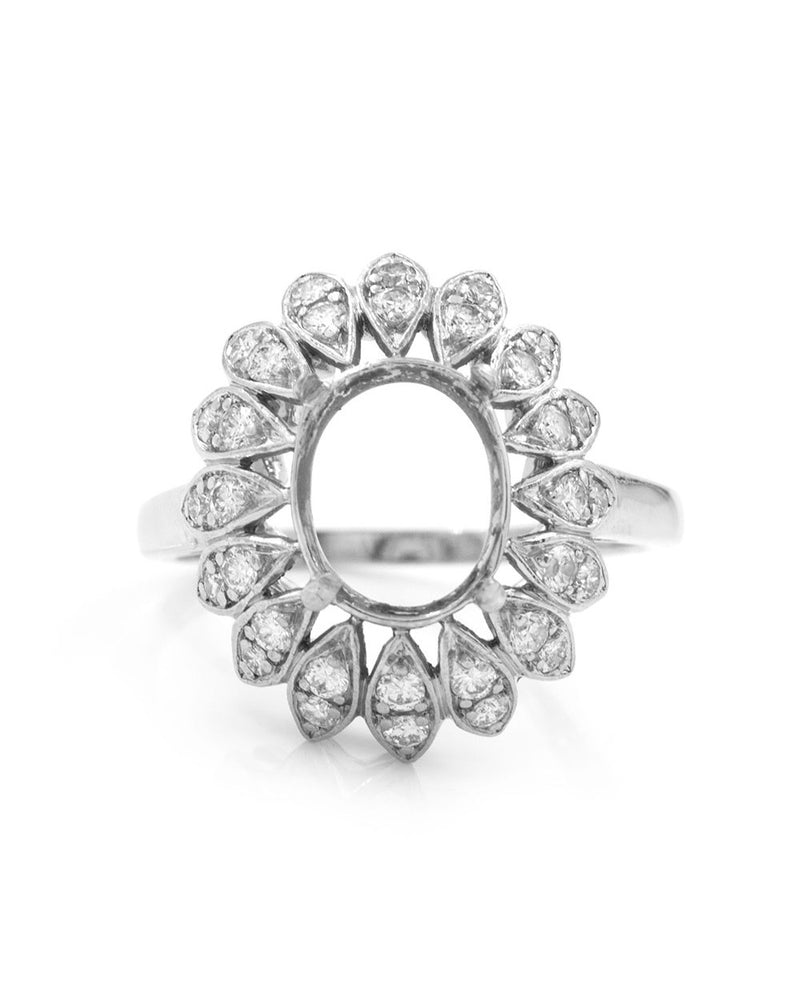 Diamond Ring Mounting in Platinum