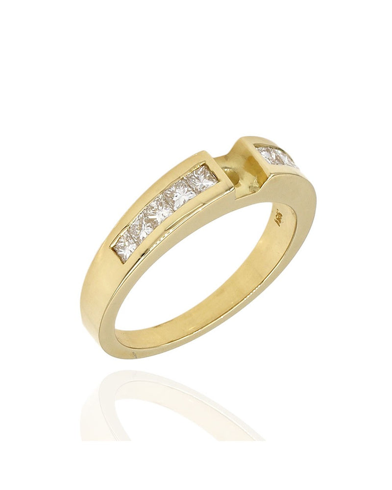 Princess Diamond Engagement Ring Mounting in Gold