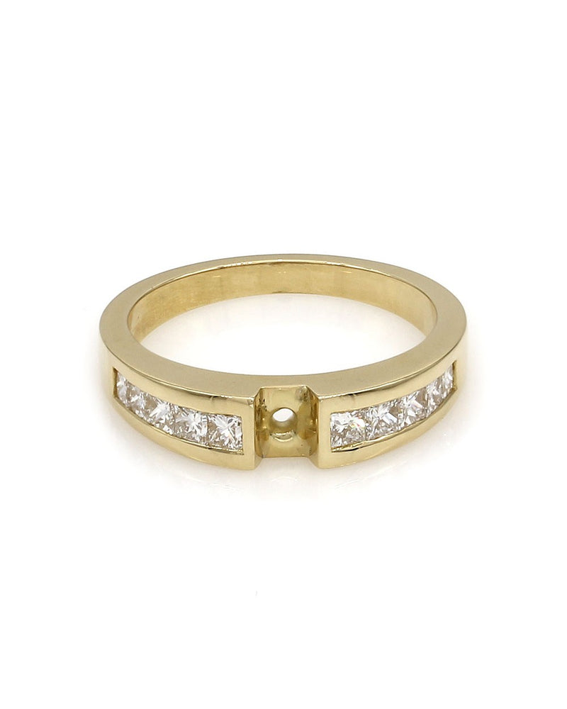 Princess Diamond Engagement Ring Mounting in Gold