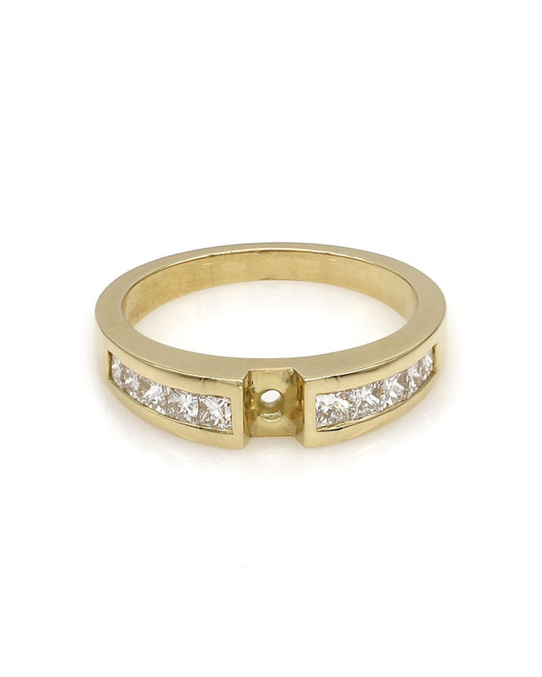 Princess Diamond Engagement Ring Mounting in Gold