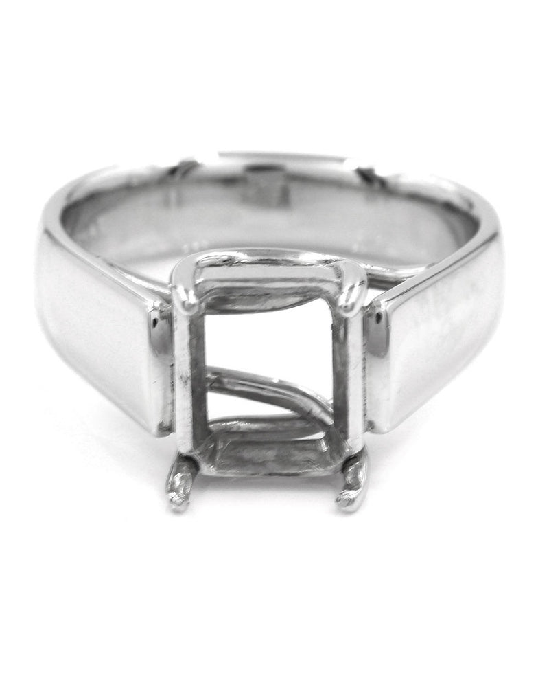 Solitaire Ring Mounting in Platinum