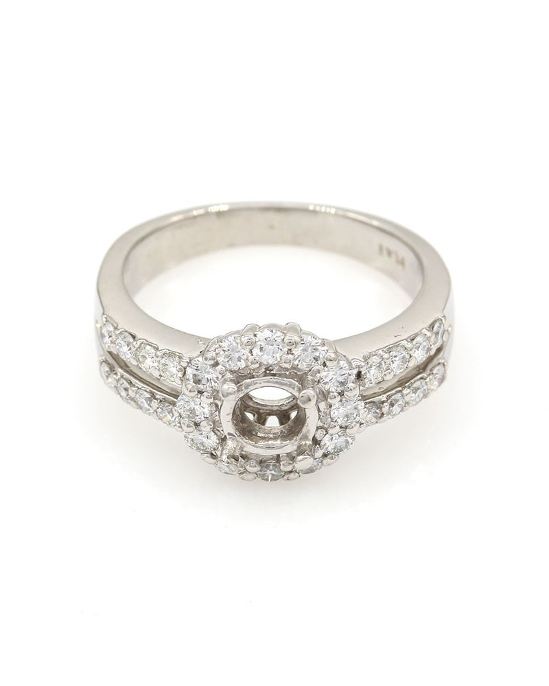 Diamond Ring Mounting in Platinum