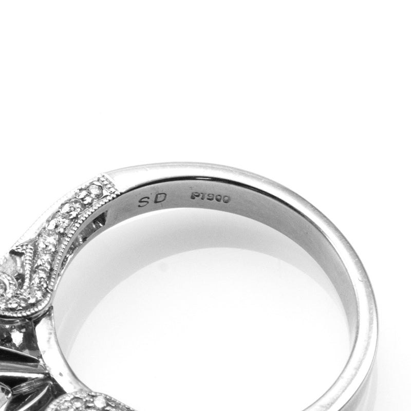 Diamond Engagement Ring Mounting in Platinum