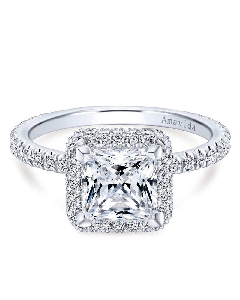 Gabriel & Co. Amavida Pave Diamond Engagement Ring Mounting in Gold