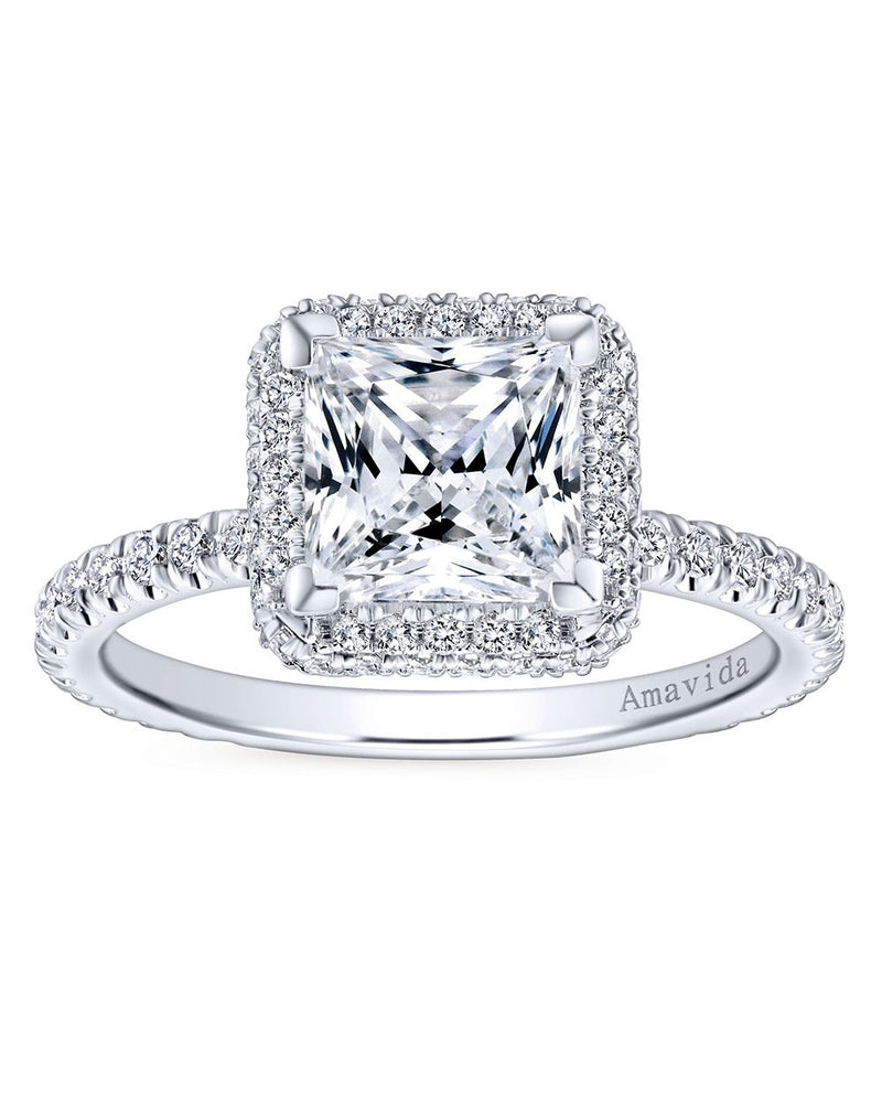 Gabriel & Co. Amavida Pave Diamond Engagement Ring Mounting in Gold