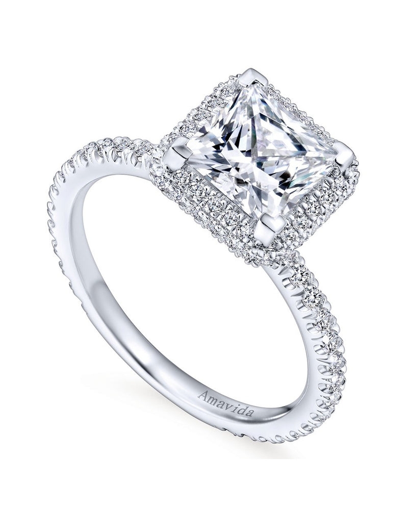 Gabriel & Co. Amavida Pave Diamond Engagement Ring Mounting in Gold