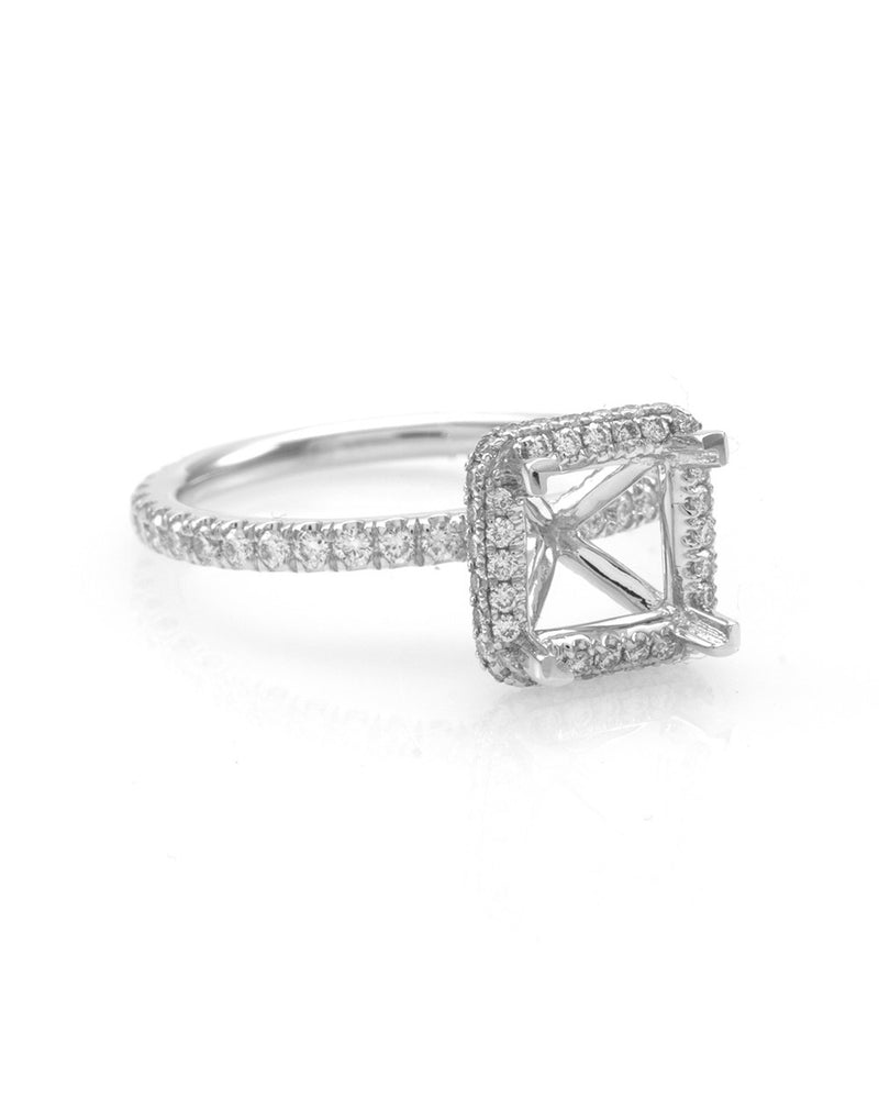 Gabriel & Co. Amavida Pave Diamond Engagement Ring Mounting in Gold