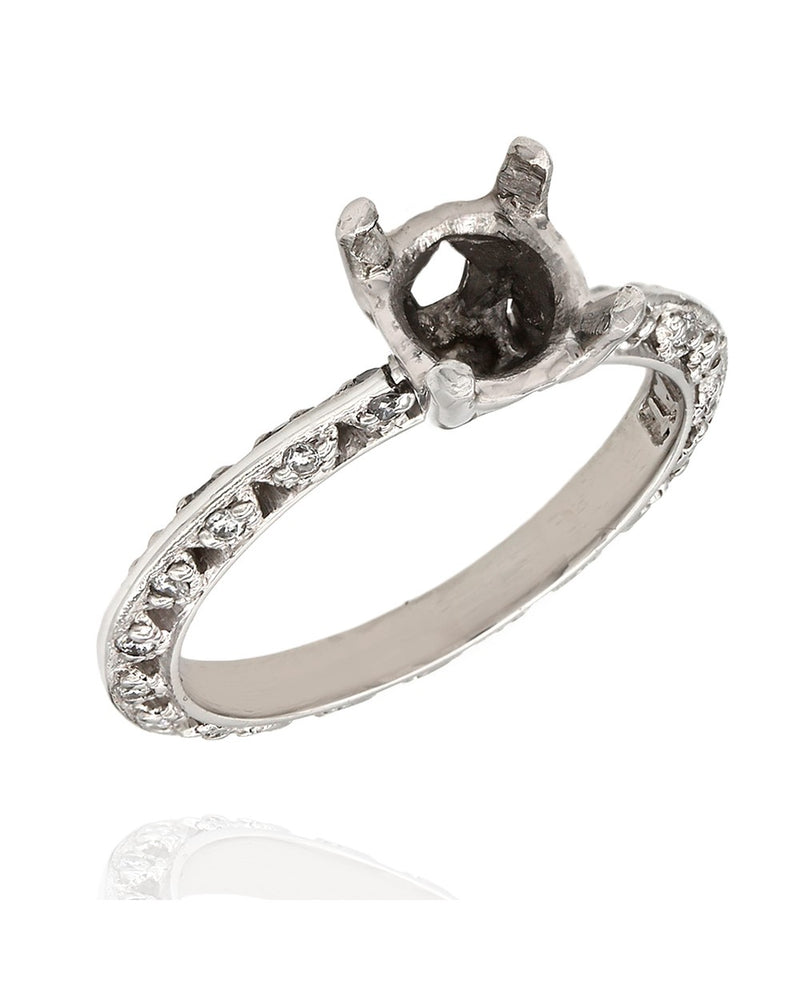 Tacori Diamond Engagement Ring Mounting in Platinum