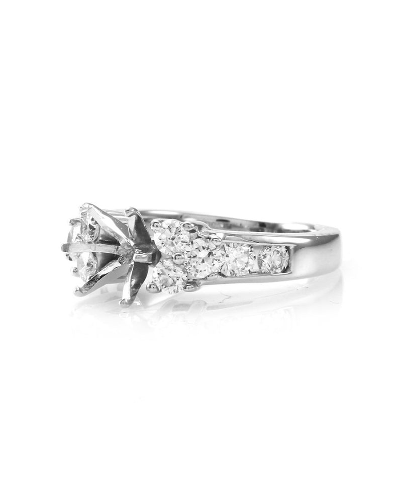 Diamond Engagement Ring Mounting in Platinum