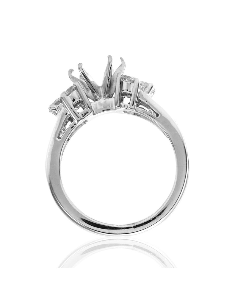 Diamond Engagement Ring Mounting in Platinum