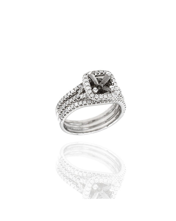 Shane Pave Diamond Ring Mounting in Gold