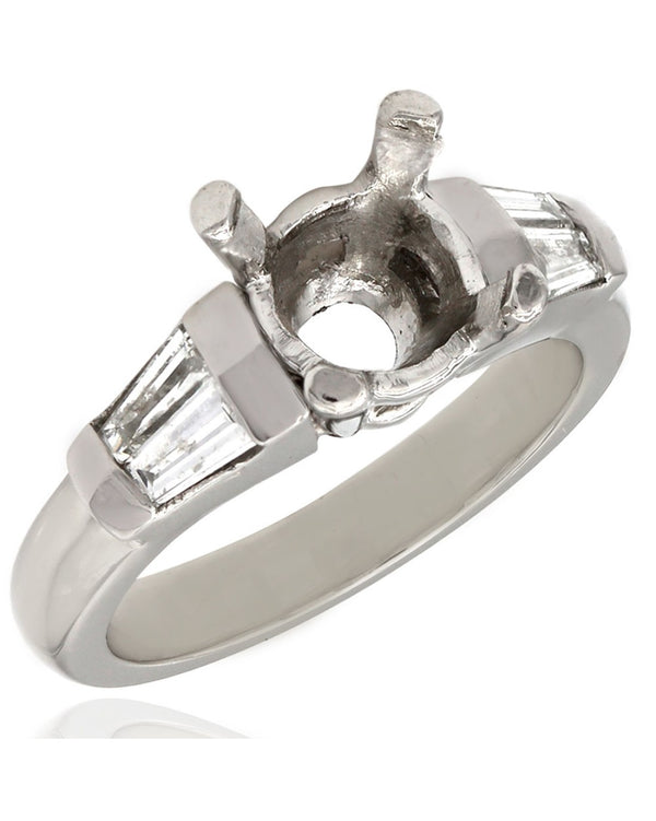 Baguette Diamond Mounting in Platinum