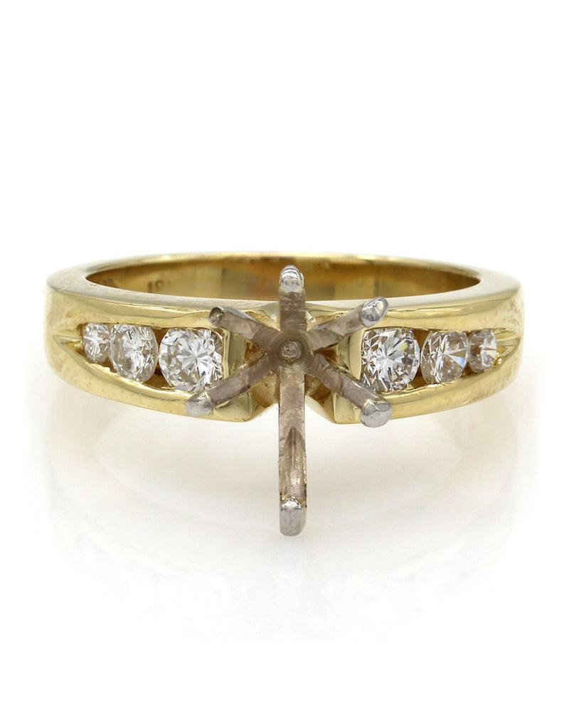 Channel Set Diamond Mounting in Gold