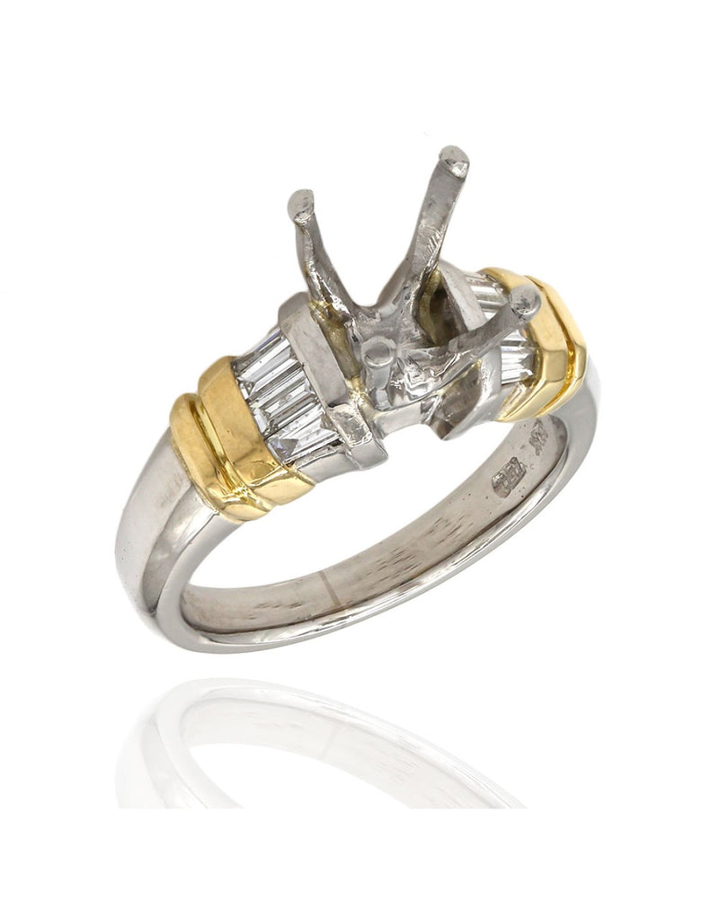 Channel Set Diamond Mounting in Platinum and Gold