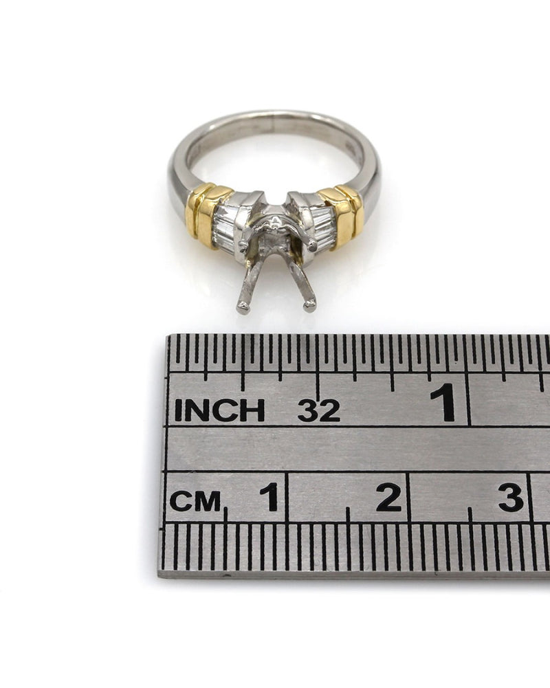 Channel Set Diamond Mounting in Platinum and Gold