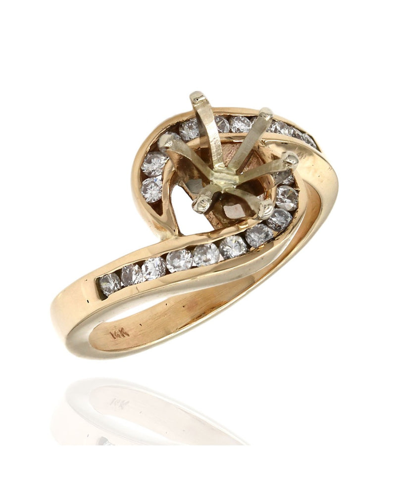 Channel Set Diamond Mounting in Gold