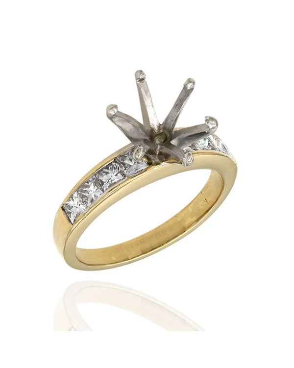 Channel Set Diamond Mounting in Gold